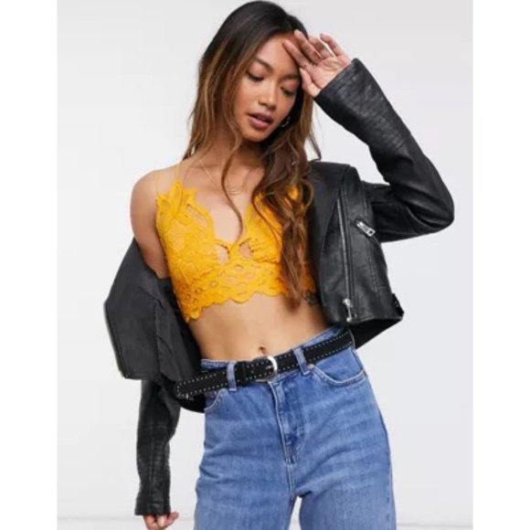 NWT FREE PEOPLE INTIMATELY FP ONE ADELLA BRALETTE, SUN YELLOW SIZE: S - Picture 4 of 6
